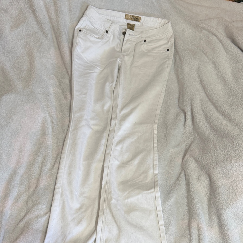 Hybrid & Company Women's Boot Cut Jeans - White